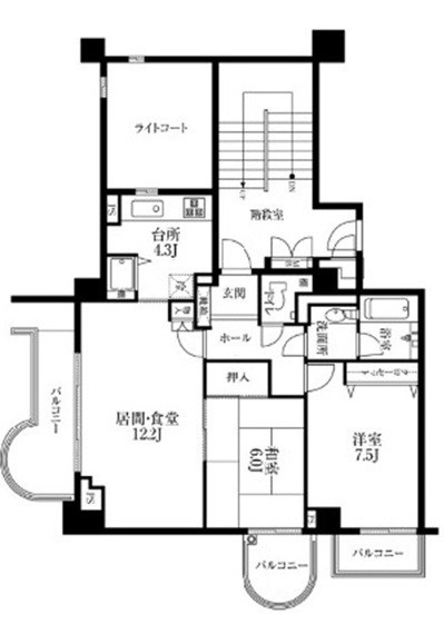 Acityタワーズウエスト・ウイング棟の間取り
