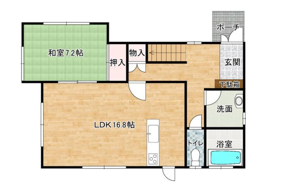 太田市 東長岡町（韮川駅） 2階建 ４ＬＤＫの間取り