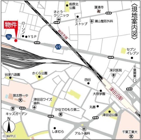 津田沼ビルの地図