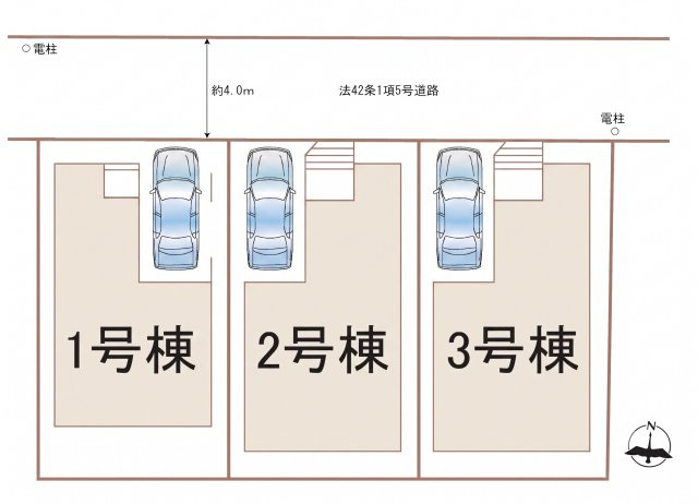 中原区井田　2号棟の区画図
