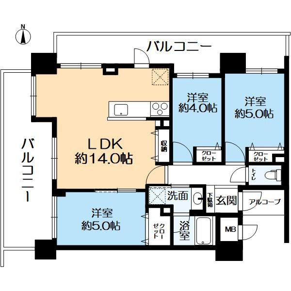 ペルル京都南　高倉通の間取り
