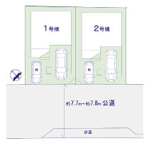 福岡市博多区光丘町３丁目の新築一戸建の区画図| 