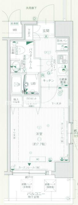 大阪市東成区中道１丁目の賃貸マンションの間取り