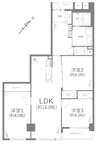 【間取り】 | 新山下ベイシティ第六号棟