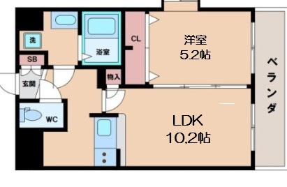 【間取り】 | ラムール難波西