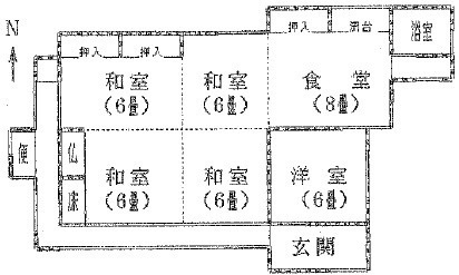 呉市吉浦本町3丁目中古建ての間取り