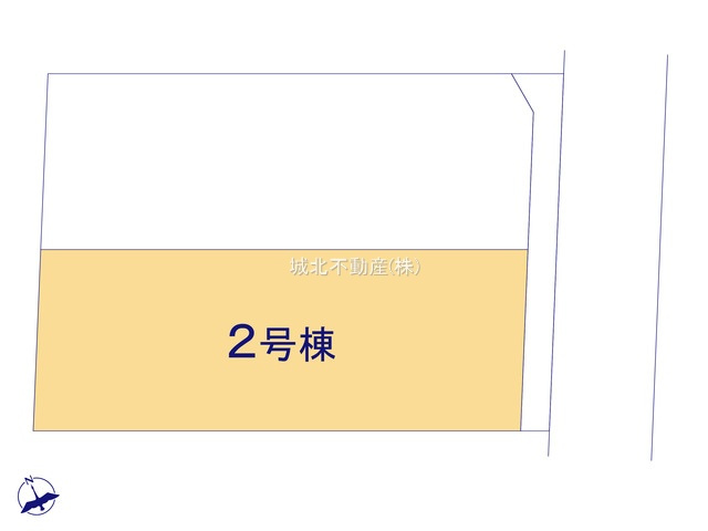 練馬区関町南1丁目 全2棟 2号棟の区画図|土地面積120.24㎡
東側約6.0ｍ道路に面する全2棟です