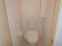 落ち着いた色調のトイレです