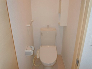 落ち着いた色調のトイレです