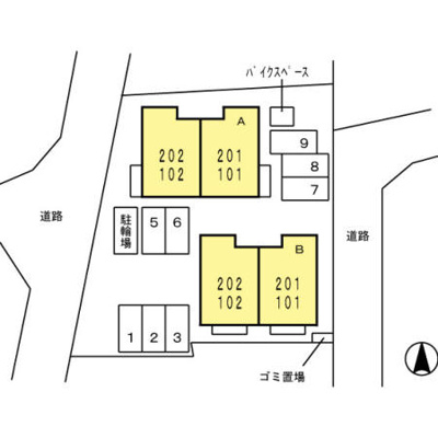 【区画図】 | ビラージュ玉川学園B