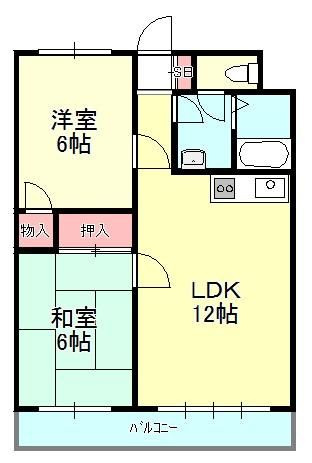コーポ天子山№１の間取り