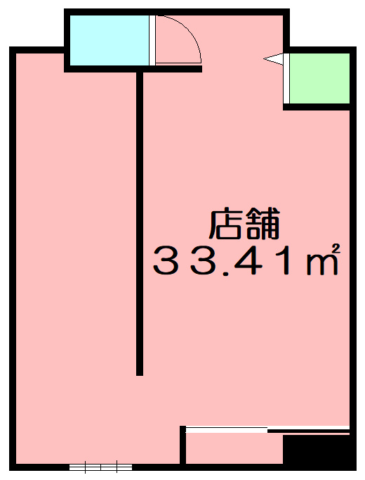 平塚市浅間町の店舗事務所の間取り