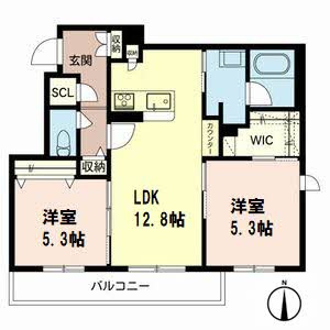 シャーメゾンTG Via Soleの間取り