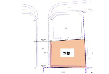 【土地】比企郡滑川町月輪売地の土地図