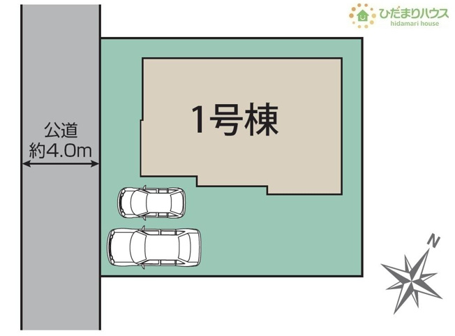 【区画図】 | 牛久市栄町６丁目　新築戸建 | 急な来客時にも安心な、並列駐車2台まで可能です(^^♪