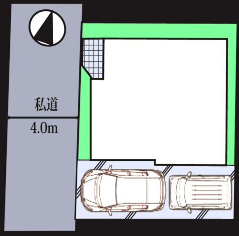新築　新座市西堀2丁目の区画図|駐車場あり（車種による）