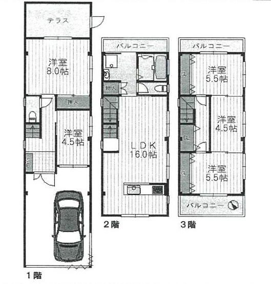 【間取り】 | 貸家　駒川3丁目
