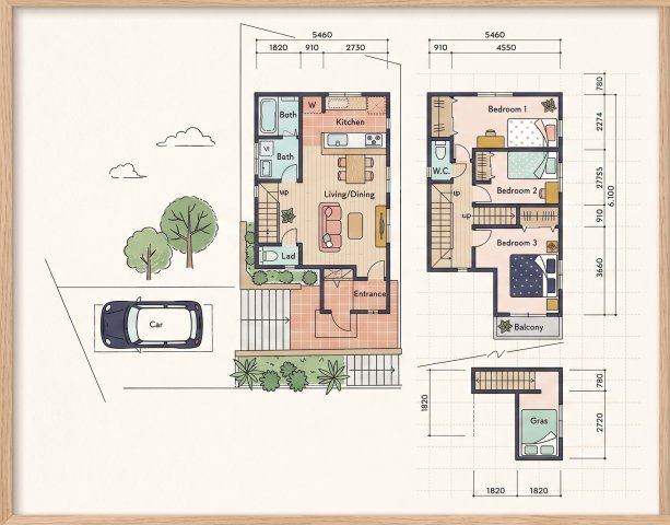 【土地図】 | 開放感のある、閑静な住宅街に位置しています。陽の光をたっぷりと浴びながら気持ち良く生活が出来ます。夢のマイホーム、夢ではなく実現出来ます！見学・ご相談等、お気軽にご連絡下さい。