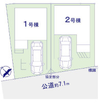 福岡市博多区那珂１丁目の新築一戸建の区画図| 