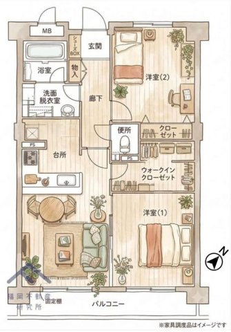 ファミール南福岡の間取り