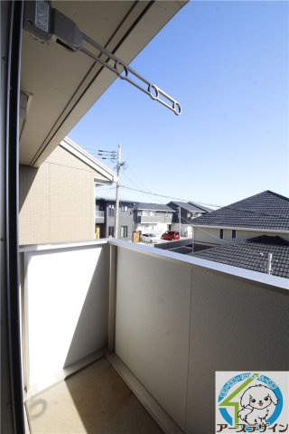 アンソレイエファミーユB棟のバルコニー