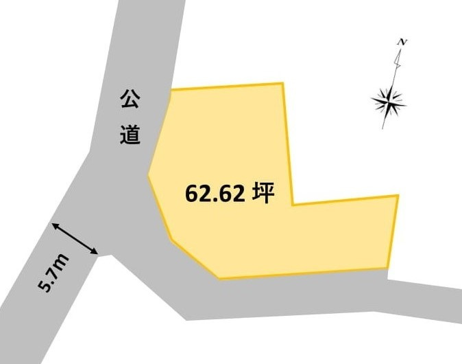 売地　高崎市竜見町の区画図