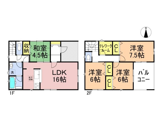 クワイエ　関市貸上町第1　全2区画分譲の間取り|■2号棟　■ヤマダ不動産　株式会社リライフ　
■夢のマイホーム購入をフルサポートします！