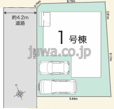 【新築分譲住宅】川越市今福の区画図