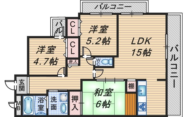 スプリングヒルズの間取り