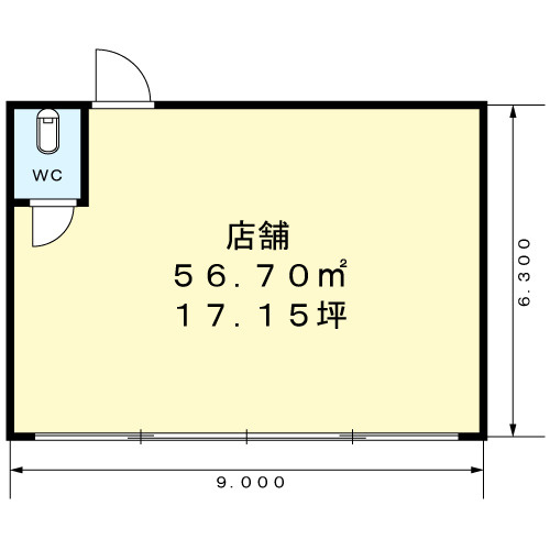 福万寺町６丁目店舗（Ｍ．Ｓ）の間取り