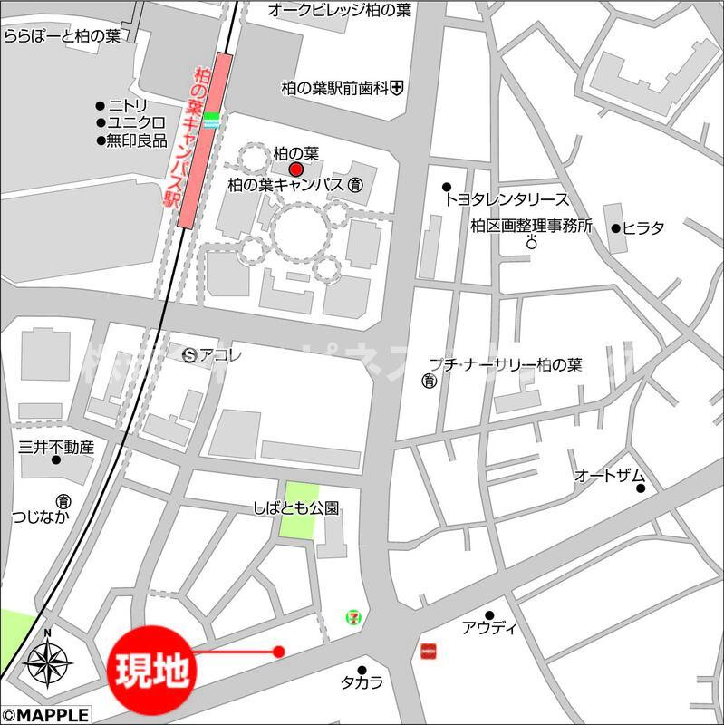 メグリオ柏の葉の地図