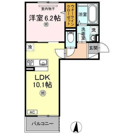 パームツリーＣの間取り