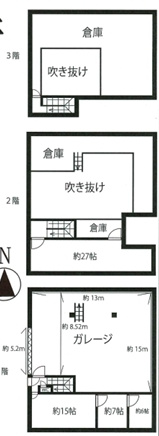 千本南二丁目倉庫事務所の間取り