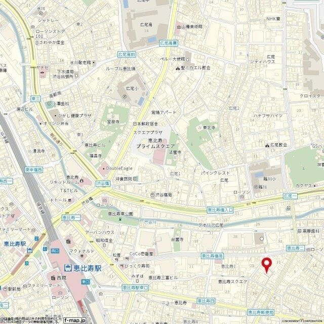 メゾン・ド・ヴィレ恵比寿の地図