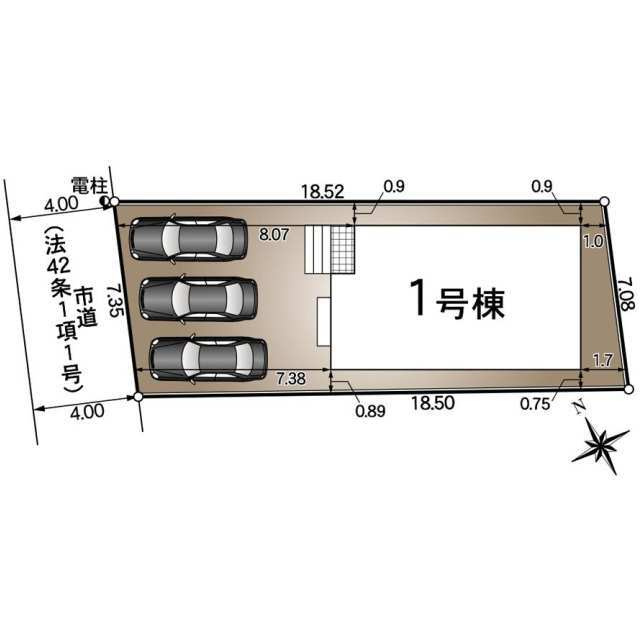 相生町４丁目☆新築の区画図