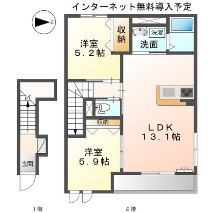 ロココハイムの間取り