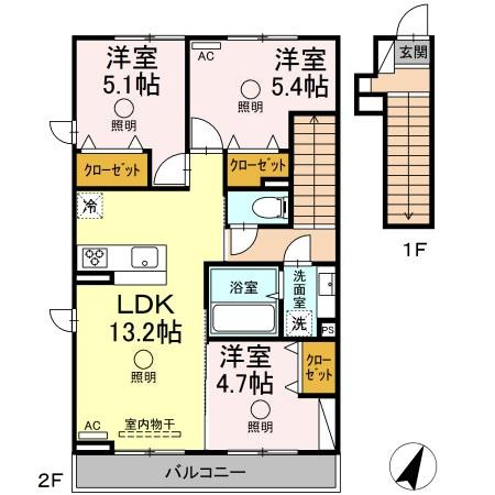 アリエス　Aの間取り
