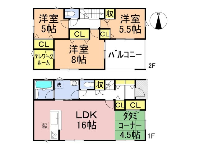 クワイエ　関市貸上町第1　全2区画分譲の間取り|■1号棟　■ヤマダ不動産　株式会社リライフ　
■夢のマイホーム購入をフルサポートします！