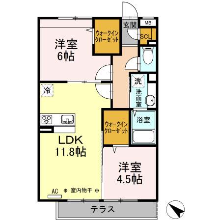 エクレール原宿の間取り