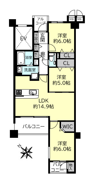 アルファステイツ舞子ヒルズの間取り