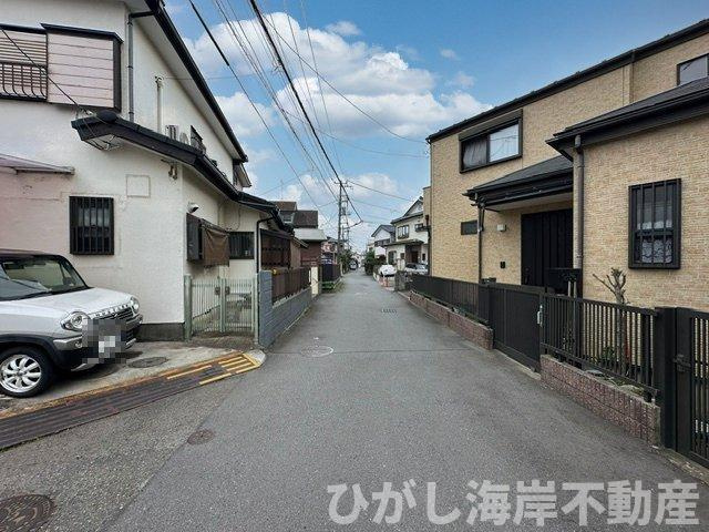 茅ケ崎市萩園　売地の前面道路含む現地写真|現地外観