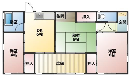 都城市松元町の中古一戸建の間取り
