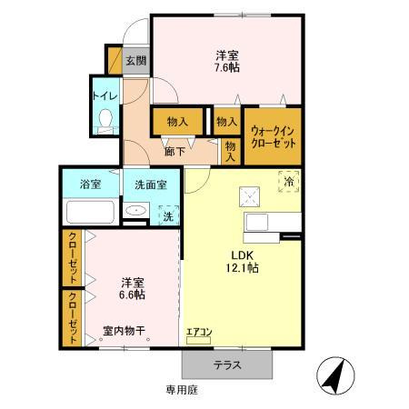 グラマードマレⅢ Cの間取り