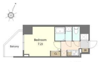 S-RESIDENCE阿波座bouncyの間取り