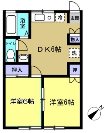 南東向き最上階2階2面採光で陽当り風通しの良いお部屋です♪
