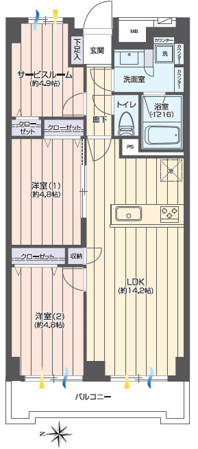 ファミール亀戸　８階　リ　ノベーション済
