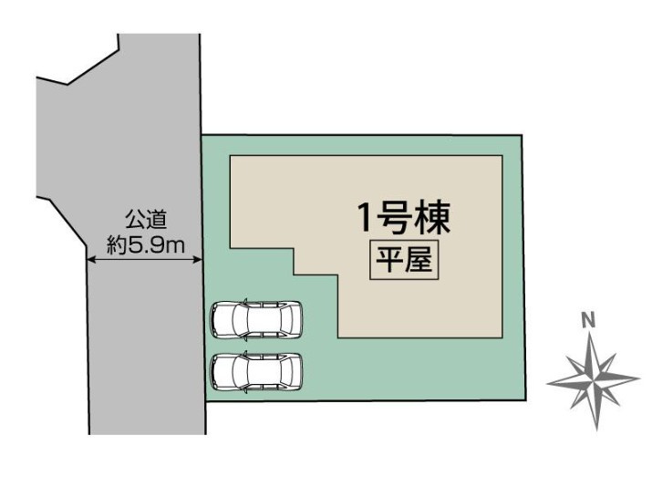 水戸市千波町5期　新築戸建の区画図