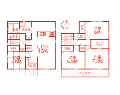 茅ヶ崎市菱沼２丁目の一戸建ての間取り
