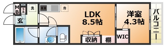リブリ・中山手の間取り