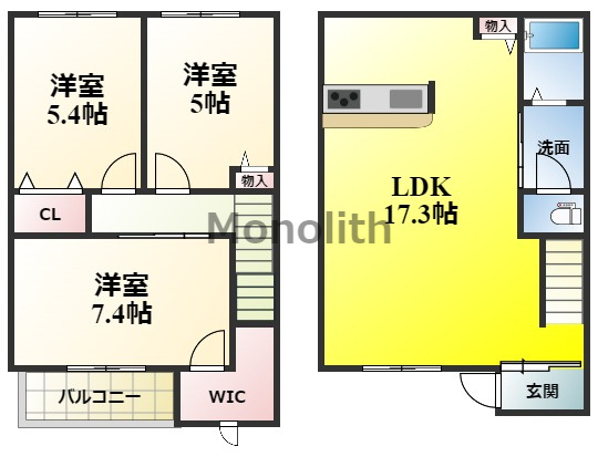 パルモ末広 の間取り